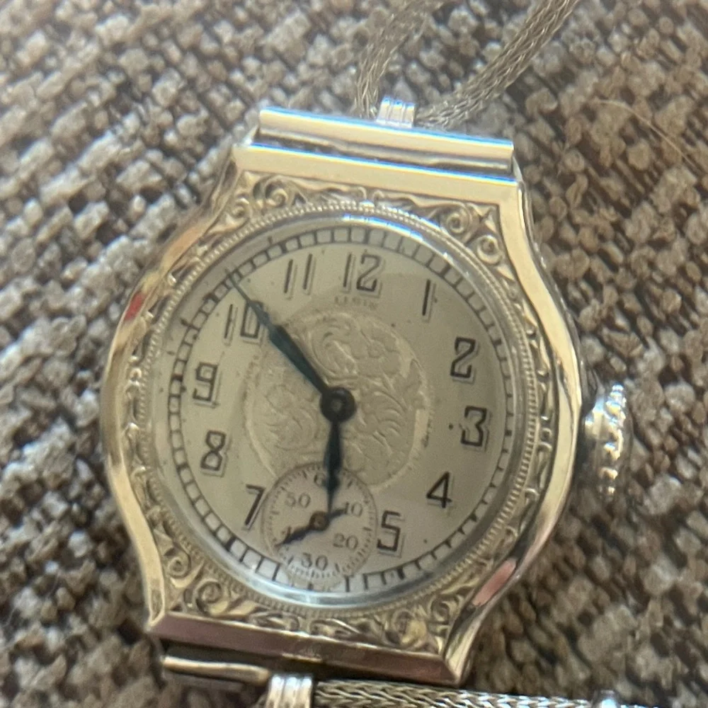 Art deco style Elgin antique vintage watch - Picture 6 of 9